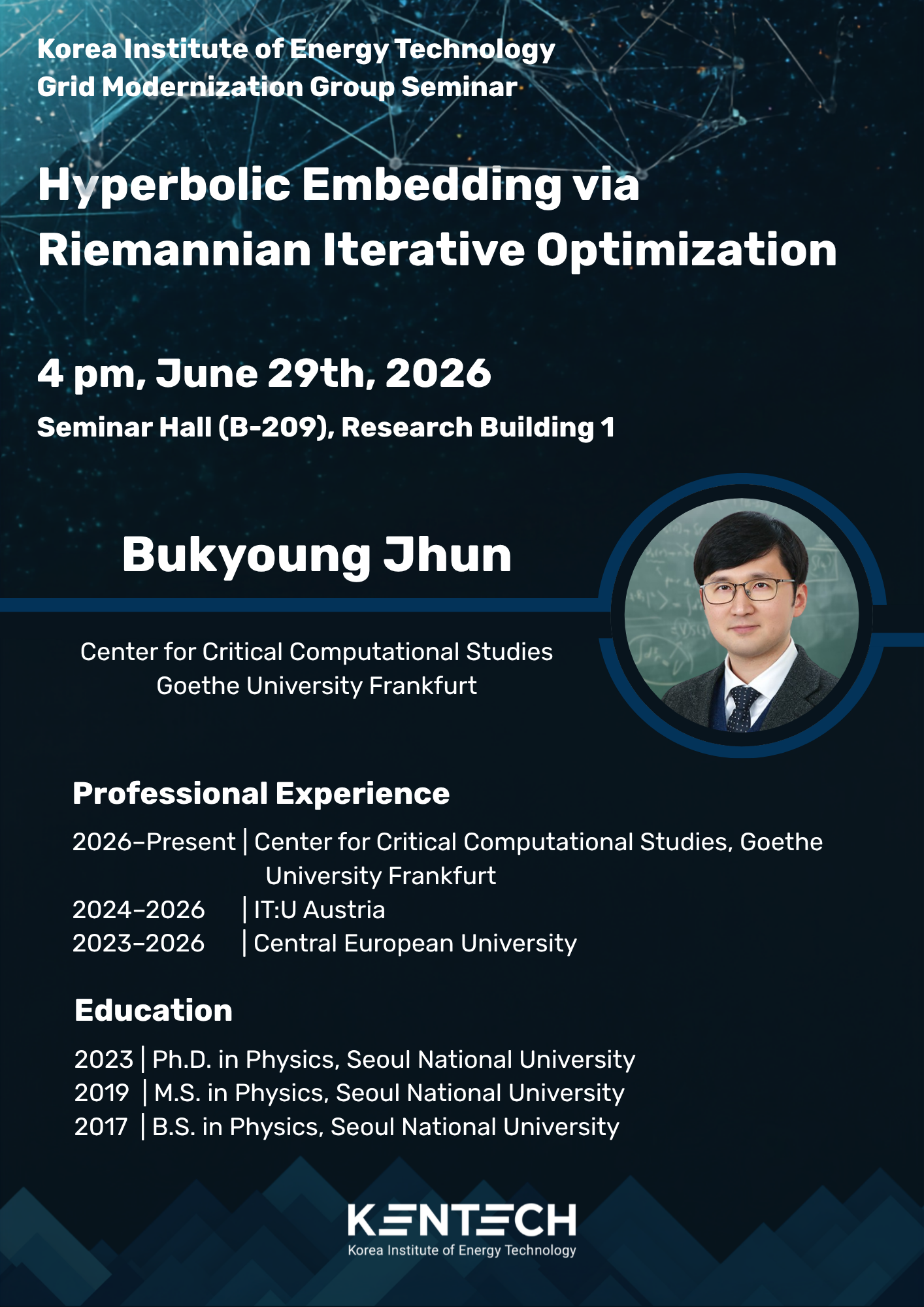 Upcoming talk at KENTECH Grid Modernization Group